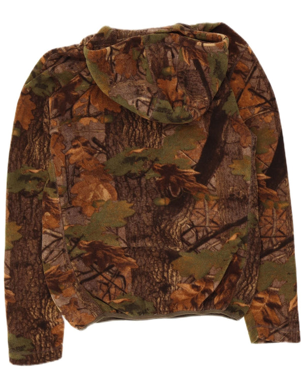 Jack Pyke Mens Hooded Fleece Jumper Medium Brown Camouflage Polyester