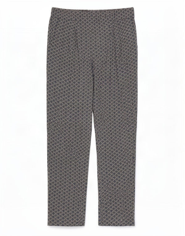 Marks & Spencer Γυναικείο Cropped Παντελόνι UK 12 Medium W32 L26 Blue Geometric