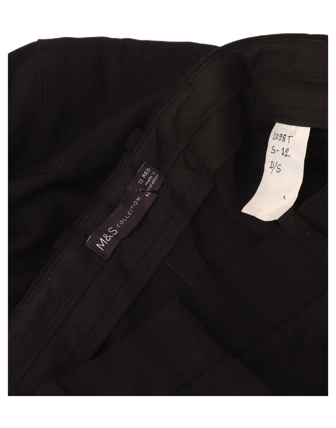 Marks & Spencer Γυναικείο ίσιο παντελόνι Cargo UK 12 Medium W30 L30 Μαύρο