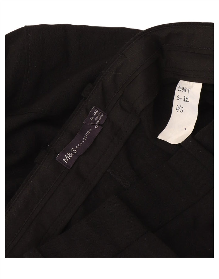 Marks & Spencer Γυναικείο ίσιο παντελόνι Cargo UK 12 Medium W30 L30 Μαύρο