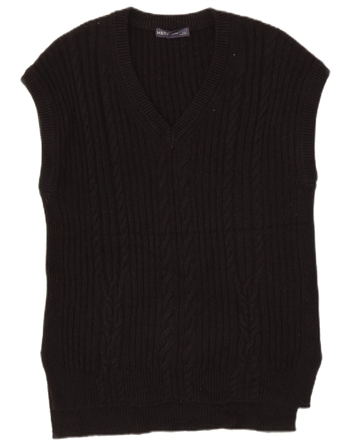 Marks & Spencer Ανδρικό γιλέκο Tank Top Μεσαίο μαύρο βαμβακερό