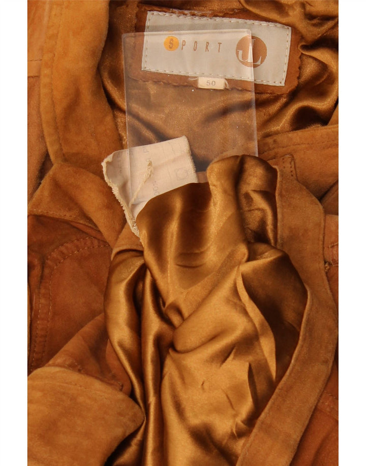 Ανδρικό Suede Jacket VINTAGE IT 50 Large Beige Leather
