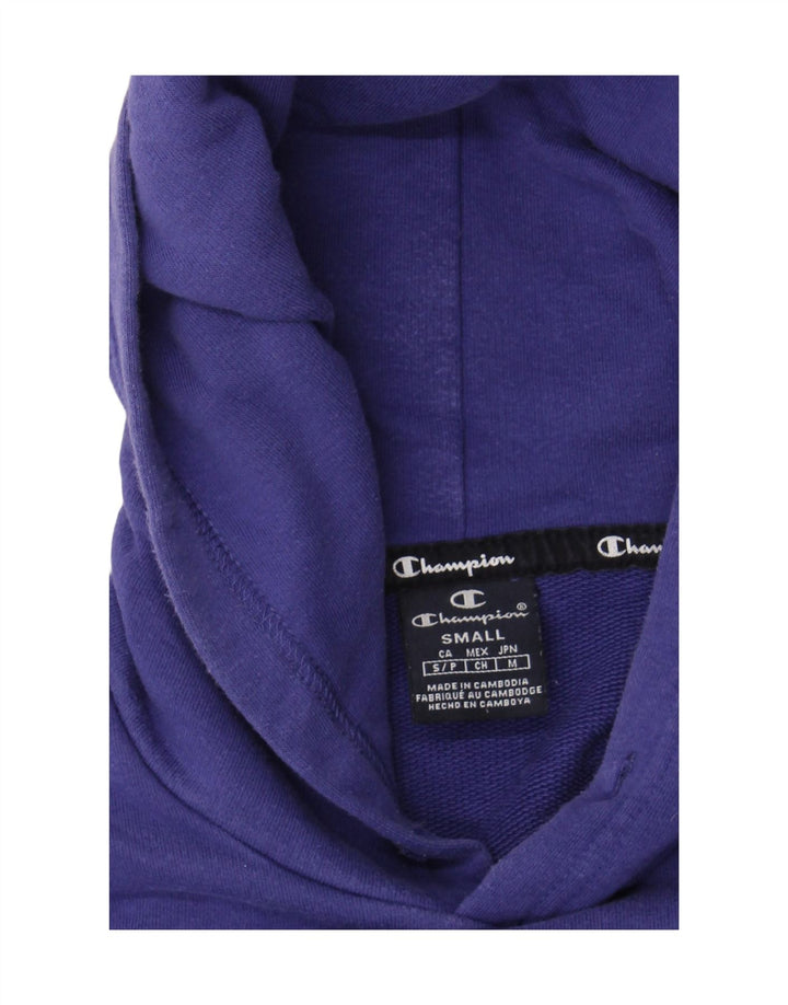 CHAMPION Mens Graphic Hoodie Jumper Small Purple