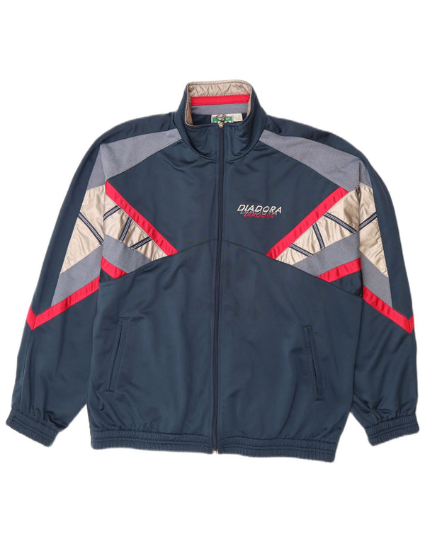 Ανδρική φόρμα DIADORA Top Jacket UK 42 Large Navy Blue Colorblock