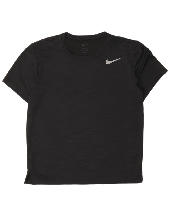 Ανδρικό T-Shirt Nike Dri Fit Τοπ μεσαίου μαύρου πολυεστέρα