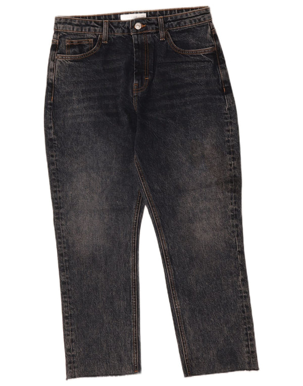 Topshop Γυναικείο Cropped Jeans W30 L25 μαύρο βαμβακερό