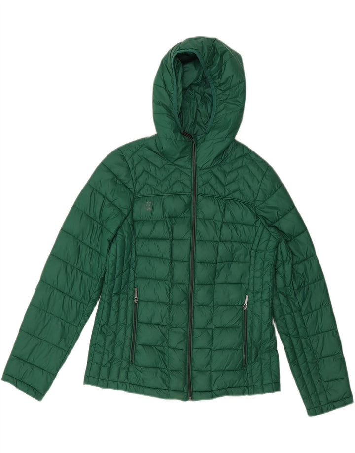 Michael Kors Γυναικείο μπουφάν με κουκούλα UK 14 Medium Green Nylon