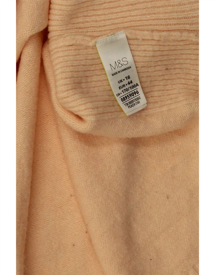Marks & Spencer Γυναικείο πουλόβερ με λαιμό χελώνα UK 16 μεγάλο ροζ