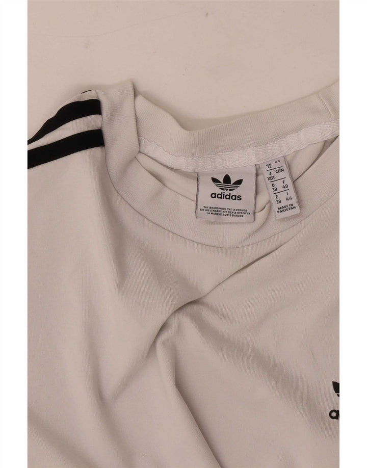 Adidas Γυναικείο τοπ μακρυμάνικο UK 12 Medium White