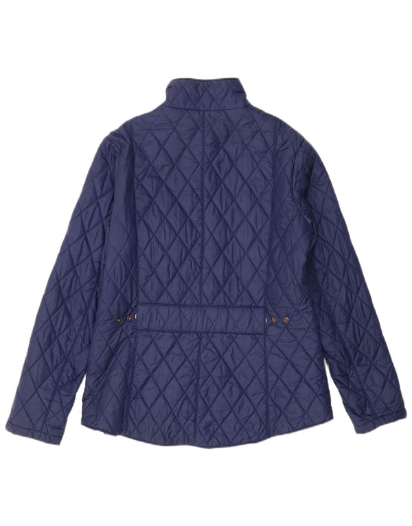 Barbour Womens Quilted Jacket UK 14 Large Navy Blue Polyamide