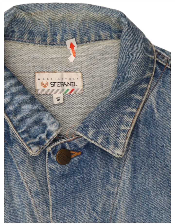 Stefanel Ανδρικό Τζιν Μπουφάν UK 36 Small Blue