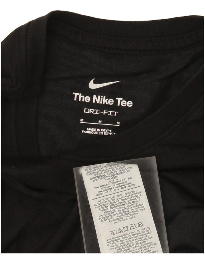 Μπλουζάκι γραφικό Nike, ανδρικό Dri Fit, μεσαίο μαύρο βαμβακερό