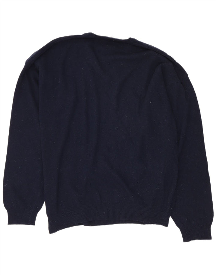 Sergio Tacchini Ανδρικό πουλόβερ με V λαιμόκοψη 2XL Μαλλί Navy Blue