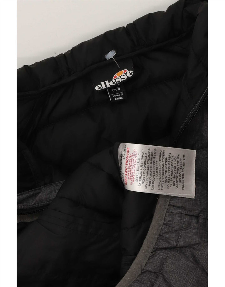 Ellesse Γυναικείο μπουφάν με κουκούλα UK 6 XS Γκρι Πολυεστέρας