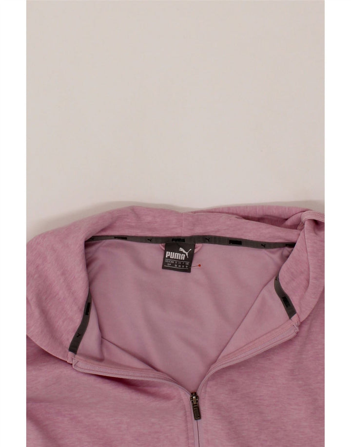 PUMA Womens Oversized Zip Hoodie Sweater UK 10 Small  Pink Polyester Vintage Puma and Second-Hand Puma from Messina Hembry 