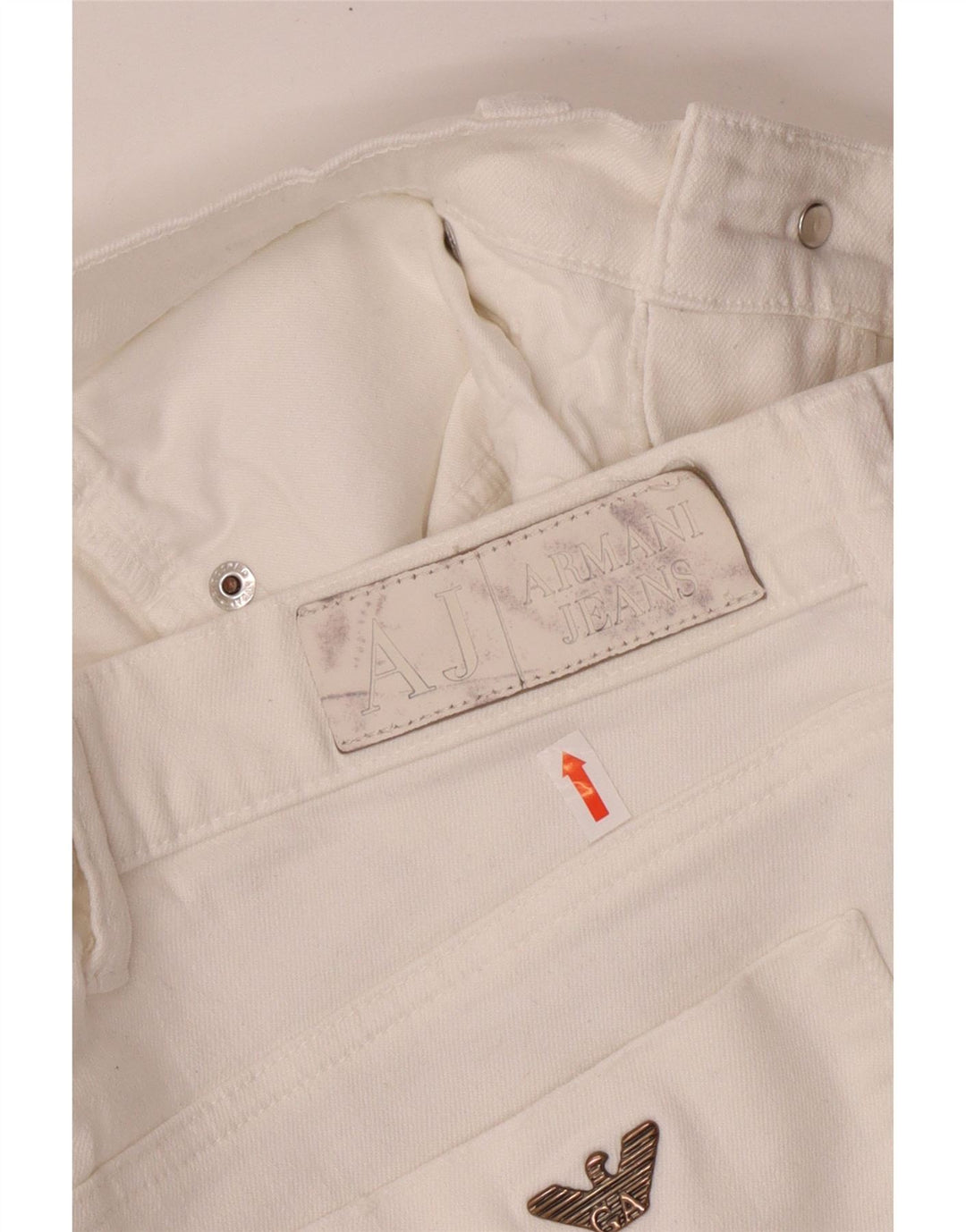 Armani Γυναικείο κανονικό τζιν ίσιο W29 L30 Λευκό βαμβακερό