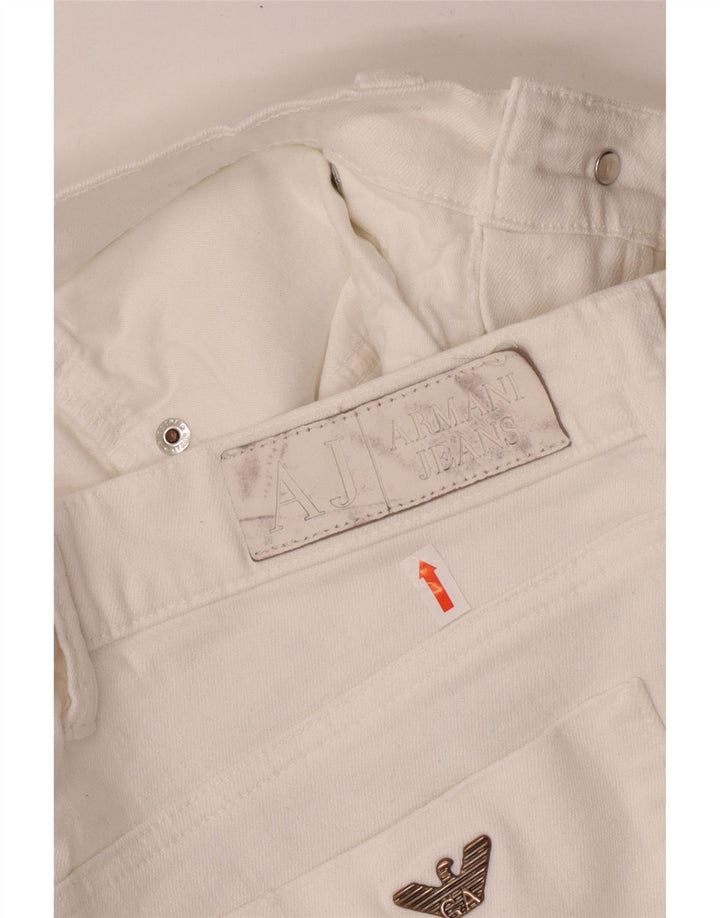 Armani Γυναικείο κανονικό τζιν ίσιο W29 L30 Λευκό βαμβακερό