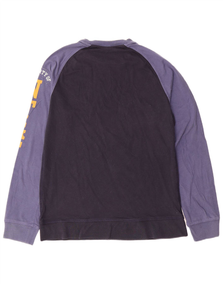 Ανδρικό γραφικό τοπ Nike μακρυμάνικο UK 39/41 Medium Navy Blue