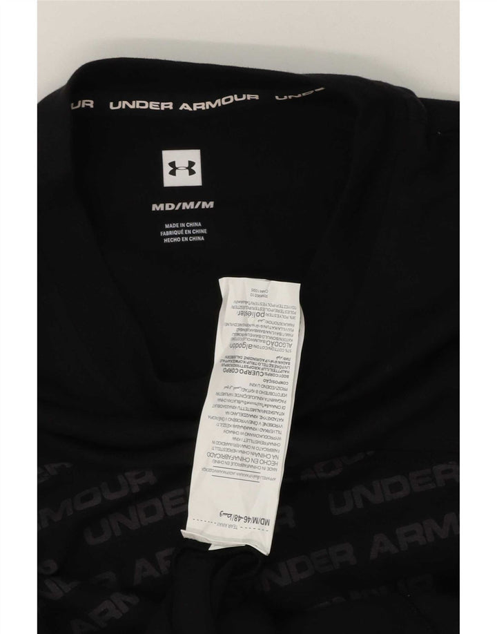 Under Armour Ανδρικό γραφικό τοπ μακρυμάνικο μεσαίο μαύρο βαμβακερό