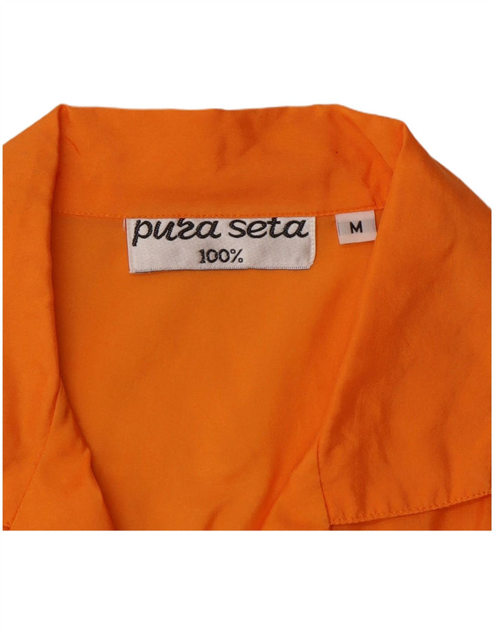 Vintage γυναικείο αμάνικο μπλούζα UK 14 Medium Orange