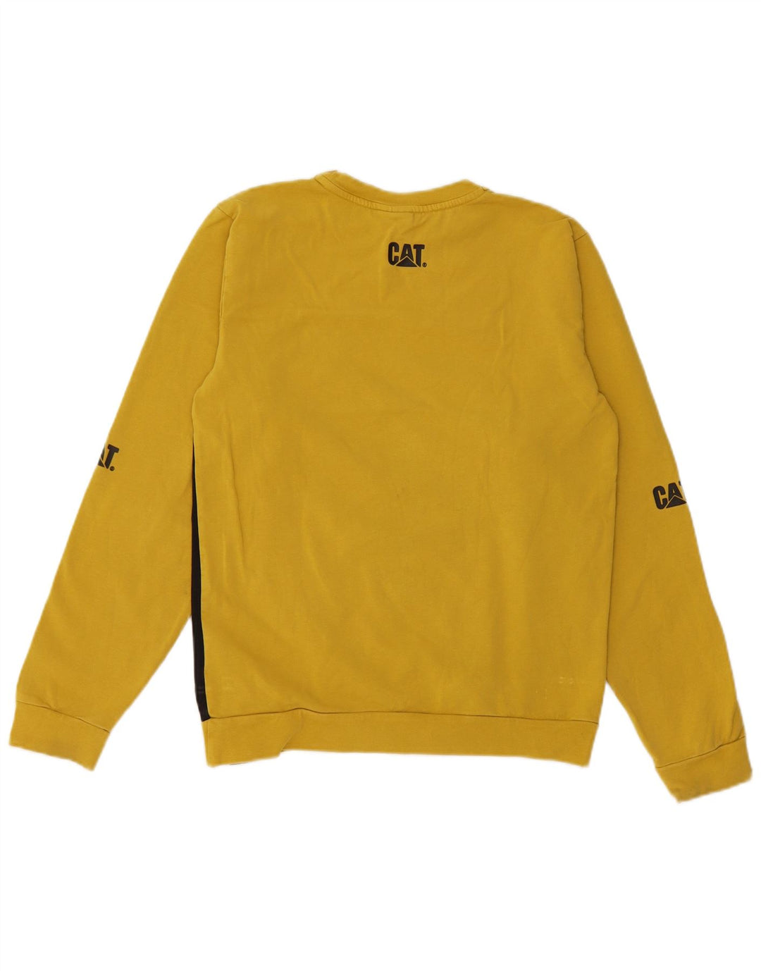 Γραφικό φούτερ CAT Boys Jumper 13-14 ετών Κίτρινο βαμβακερό μπλοκ