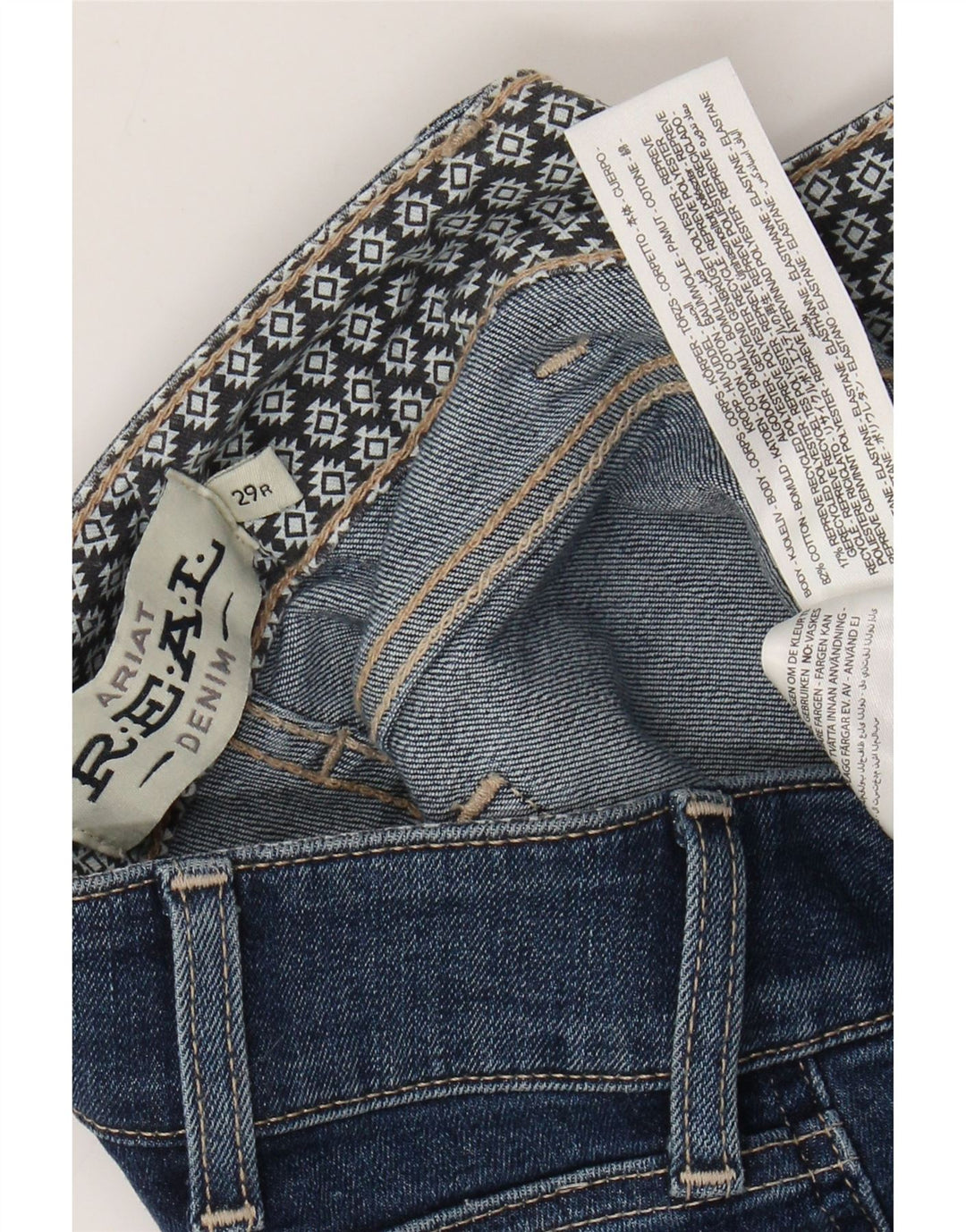 Γυναικείο τζιν ίσιο ARIAT W29 L29 Μπλε βαμβακερό