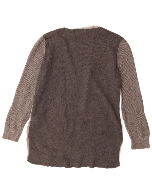Marks & Spencer Γυναικείο πουλόβερ Longline Cardigan UK 12 Medium Grey