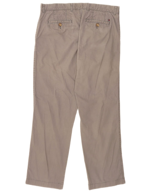 Tommy Hilfiger Ανδρικό παντελόνι Chino με κανονική εφαρμογή W34 L30 Γκρι βαμβακερό