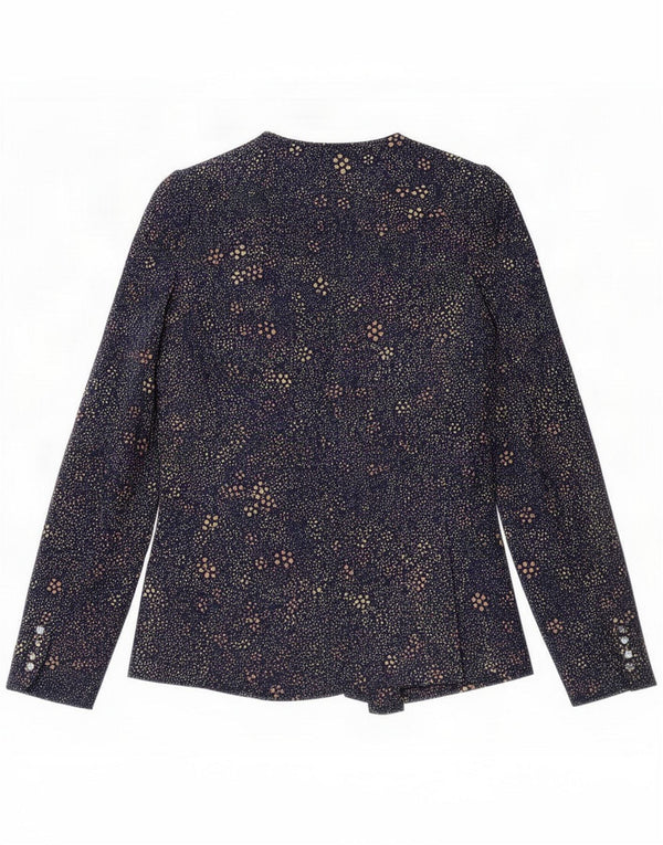 Vintage γυναικείο σακάκι μπλέιζερ UK 8 Small Blue Floral Retro