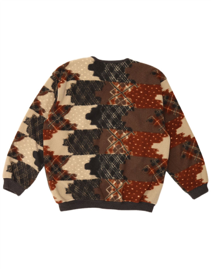 Vintage Ανδρικό Fleece Jacket IT 50 Μεσαίο Πολύχρωμο Γεωμετρικό Πολυεστέρα