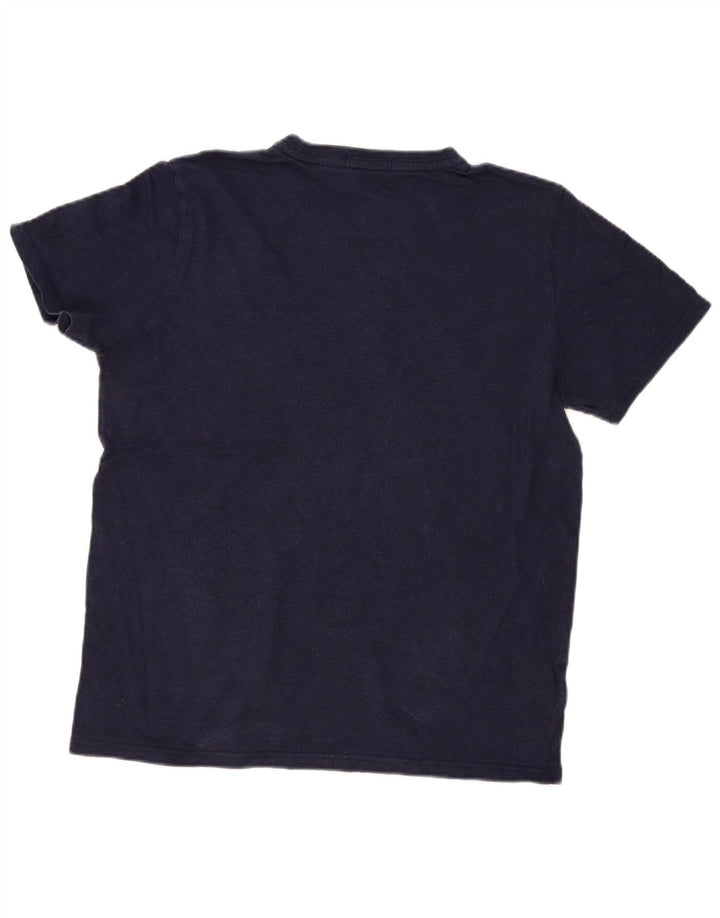 Fred Perry Ανδρικό T-Shirt Top Large Navy Blue από βαμβάκι