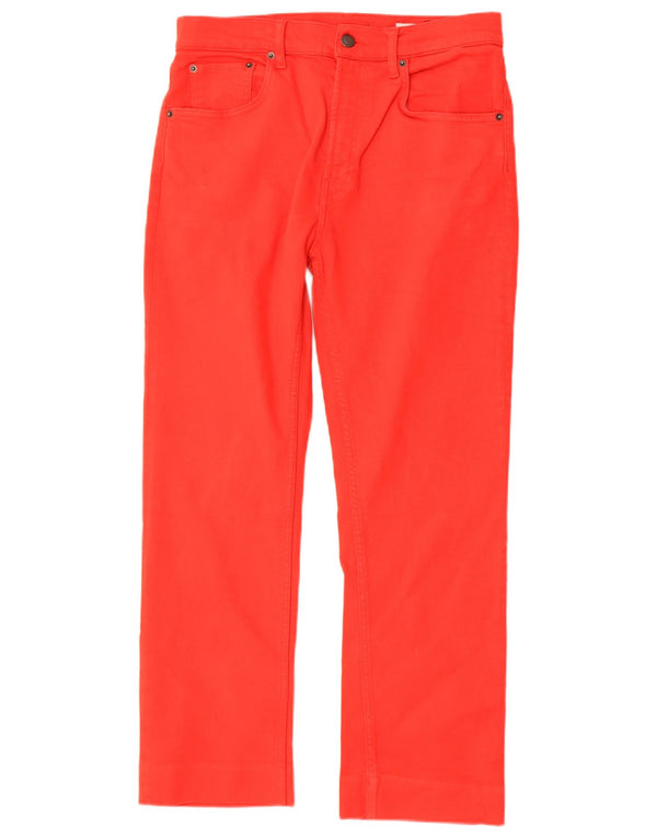 Zara Γυναικείο Straight Jeans EU 40 Medium W30 L27 Red Cotton