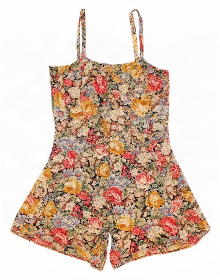 Vintage Γυναικείο Playsuit IT 44 Medium Πολύχρωμο Floral