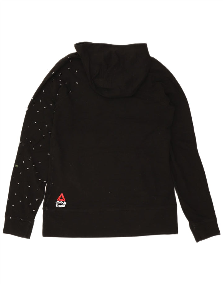 Ανδρικά Reebok Graphic Hoodie Jumper Μεσαίο μαύρο πολυεστέρα