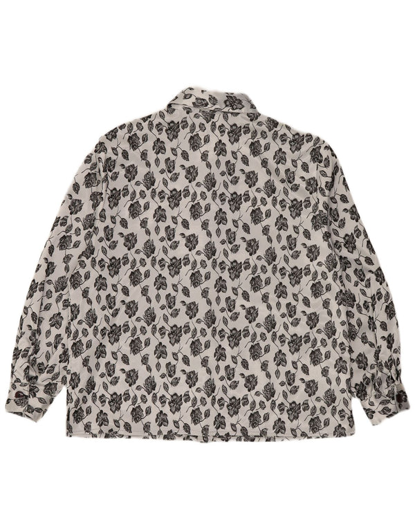 Το γυναικείο πουκάμισό σας Sixth Sense UK 14 Large White Floral Polyester