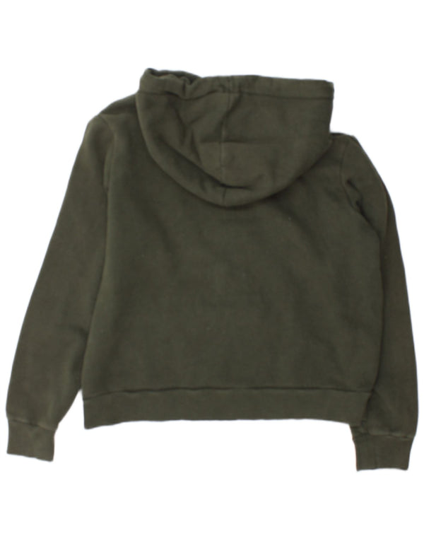 Superdry Γυναικείο Γραφικό Hoodie Jumper UK 14 Μεγάλο πράσινο βαμβακερό