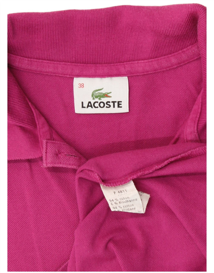 Γυναικείο αμάνικο μπλουζάκι πόλο Lacoste Μέγεθος 38 Μεσαίο ροζ βαμβακερό