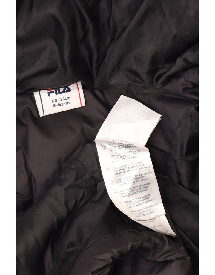 Fila Boys με κουκούλα με επένδυση τζάκετ 15-16 ετών Μαύρο πολύχρωμο πολυαμίδιο