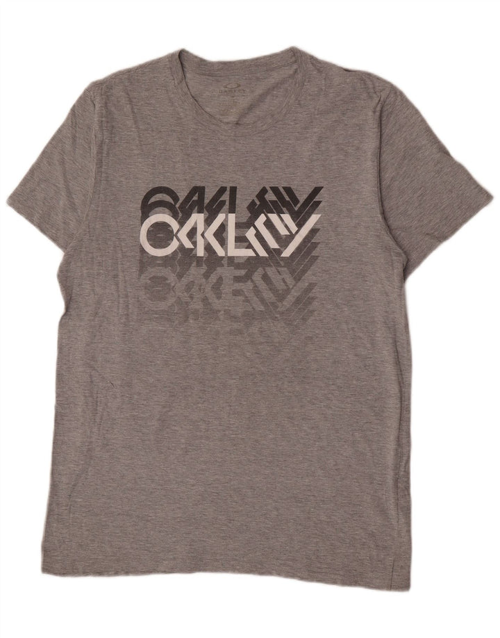 Ανδρικό γραφικό μπλουζάκι Oakley, Μπλουζάκι με μεγάλο γκρι βαμβάκι