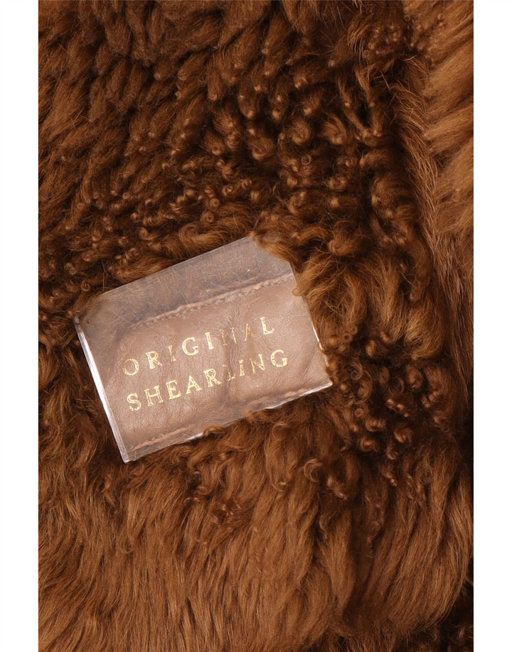 VINTAGE Γυναικείο Shearling Coat IT 44 Medium Brown Shearling