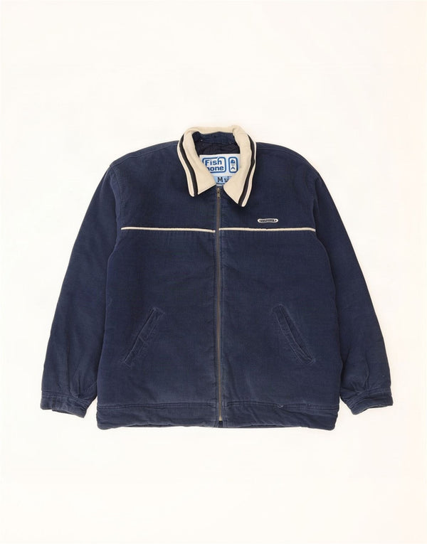 Ανδρικό γραφικό κοτλέ μπουφάν Fishbone UK 42 XL Navy Blue Colorblock Βαμβακερό