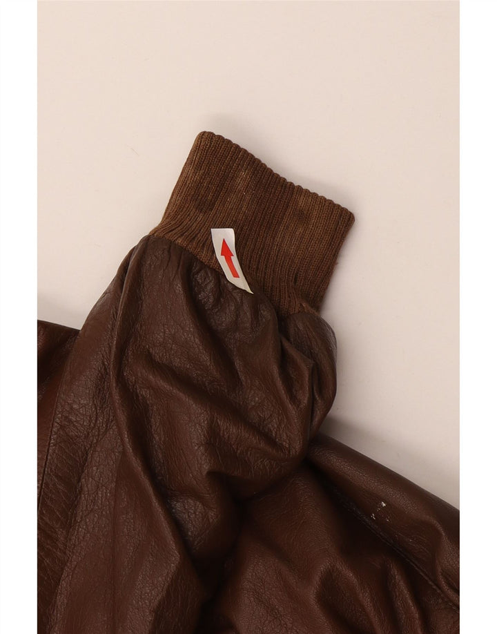 Vintage Ανδρικό Δερμάτινο Μπουφάν UK 38 Μεσαίο Καφέ