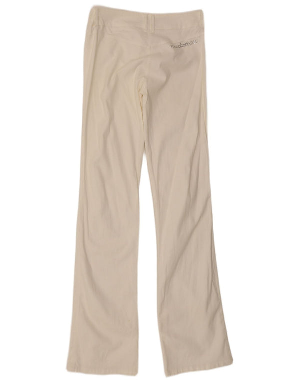ROCCOBAROCCO Womens Bootcut Casual Trousers IT 44 Medium W30 L35 Off White