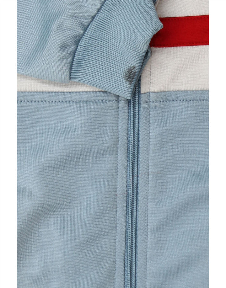 KAPPA Boys Tracksuit Top Jacket 7-8 Years Blue Colourblock Polyester Vintage Kappa and Second-Hand Kappa from Messina Hembry 