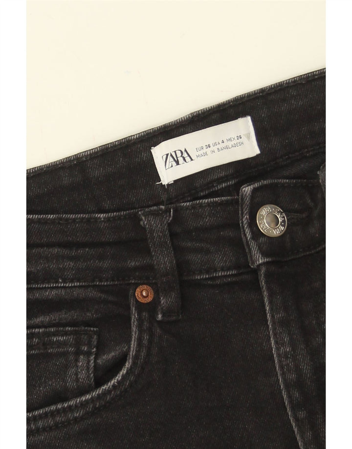 ZARA Γυναικείο Skinny Jeans EU 36 XS W26 L25 Μαύρο βαμβακερό
