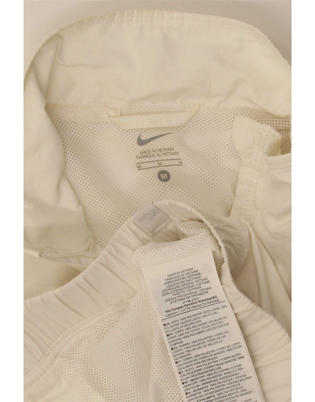 Γυναικεία αθλητική φόρμα Nike Top Jacket UK 12 Medium White Colourblock Polyester