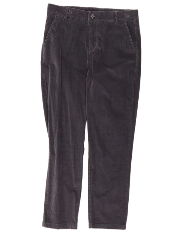 Γυναικείο ίσιο κοτλέ παντελόνι Benetton UK 10 Small W30 L25 Γκρι βαμβακερό