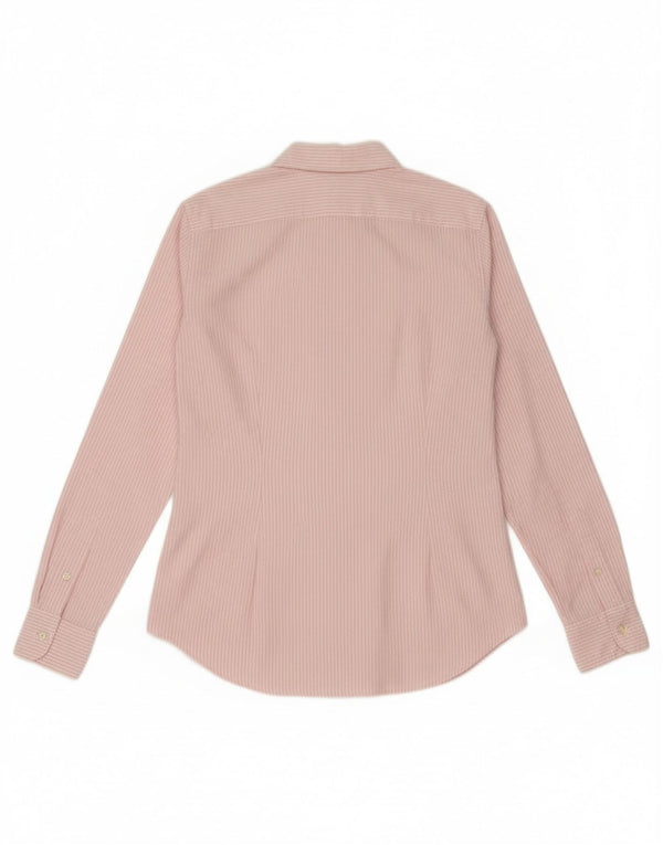 Ralph Lauren Γυναικείο πουκάμισο με λεπτή εφαρμογή US 0 XS Ροζ ρίγες βαμβακερό