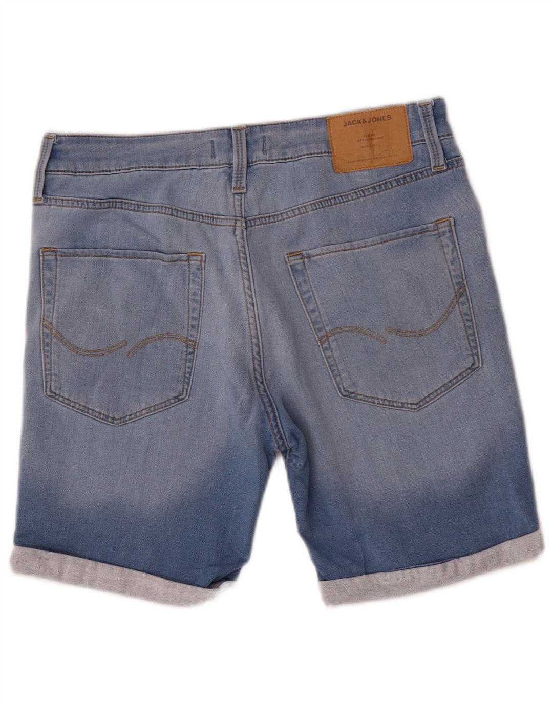 Ανδρικό τζιν σορτς Jack & Jones ταλαιπωρημένο μεσαίο W32 Μπλε βαμβακερό