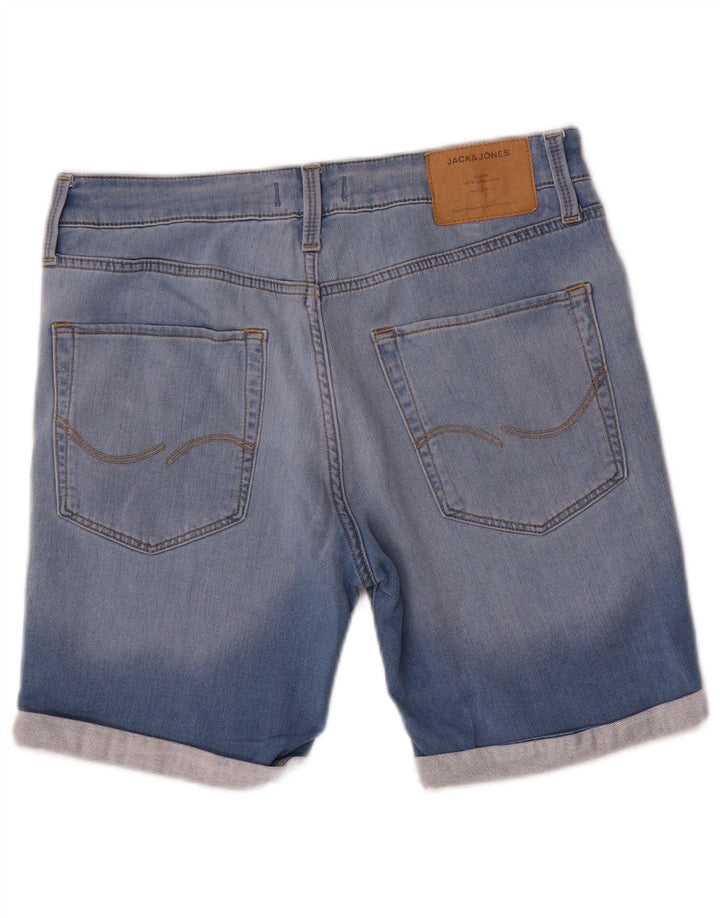 Ανδρικό τζιν σορτς Jack & Jones ταλαιπωρημένο μεσαίο W32 Μπλε βαμβακερό